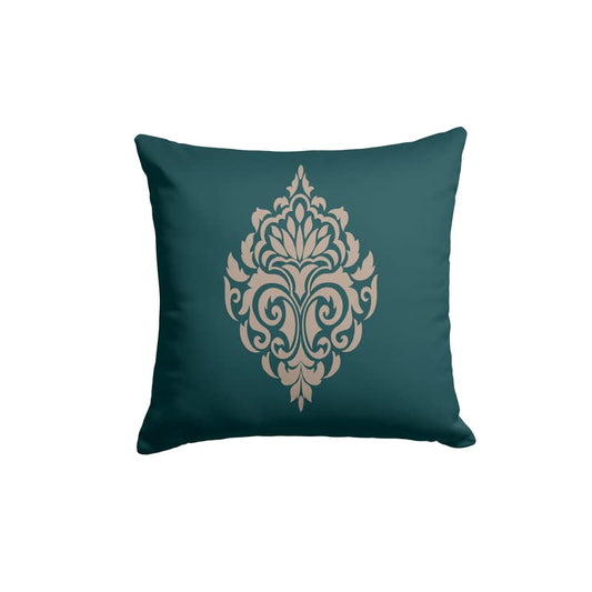 Canvas Damask Green Cushion Cover, a durable decorative pillow with a sophisticated pattern in a calming green, 40x40 cm, perfect for adding a touch of traditional elegance to any room