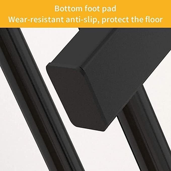 Clothes rack, clothing garment rack metal double rail hanging clothes 2-tier storage shelf for boxes shoes boots commercial grade multi-purpose entryway shelving unit for home office bedroom (black)