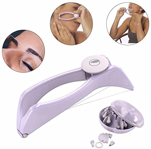 Tactine Eyebrow Face and Body Hair Threading and Removal System Tweezers for eyebrows, threading tool, threading machine for women, threading epilators for women (Purple)
