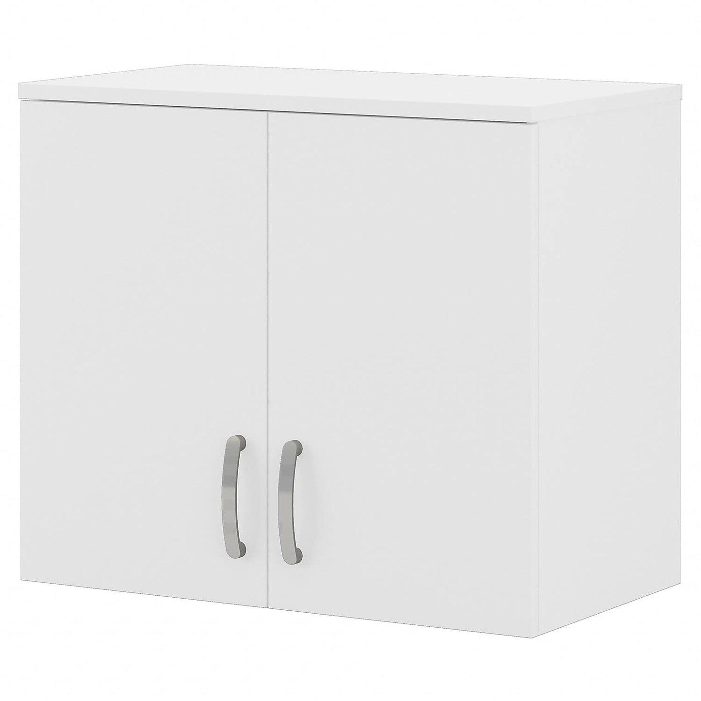 Business Furniture Universal Wall Cabinet in White, 24-inch Wall-Mounted Storage with 2 Doors and 2 Shelves, Commercial-Grade Office or Garage Storage, UNS428WH