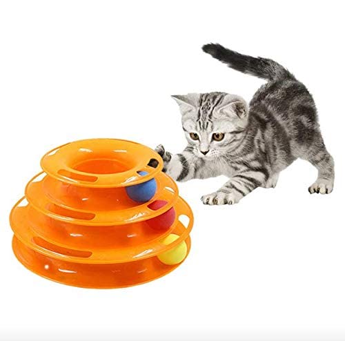 3-Levels Pet Cat Toy Amusement Plate