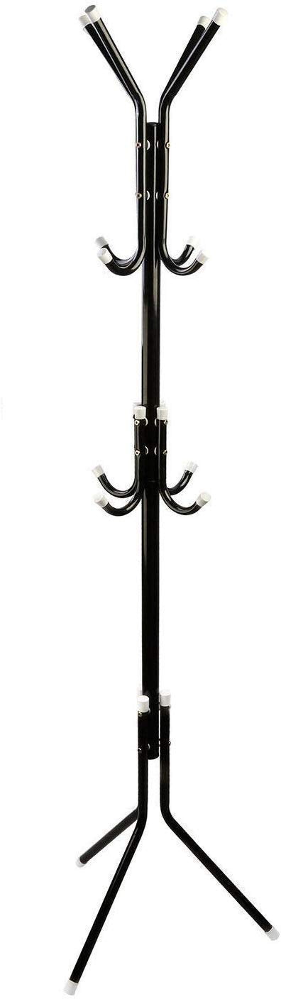 Metal Coat Rack/hanger 02, Free Standing, Coat/Hat hanger 02 for Handbags, Hat, Umbrella, Clothes Tree Coat hanger 02 Holder Stand Black