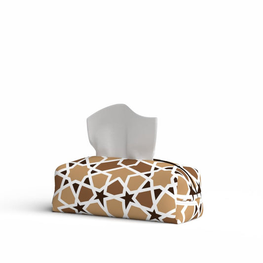 Fabric Tissue Box Cover Premium Fabric Tissue Holder With Leather Layer Inside for Home, Office, and Car Durable and Elegant Tissue Dispenser for Standard Tissue Boxes