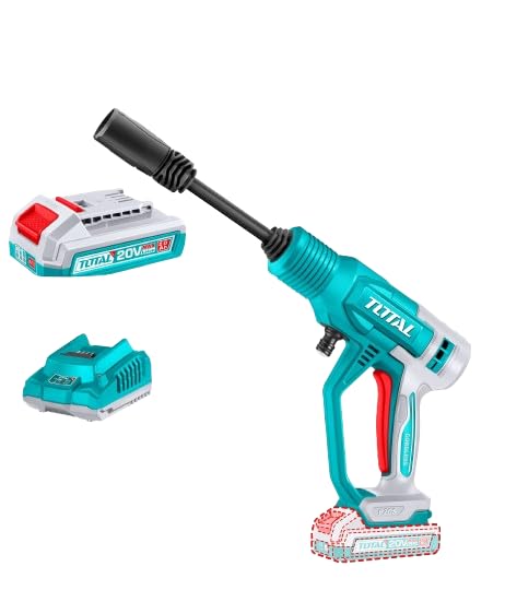 TOTAL Cordless pressure washer 24 bar 20V with 1 battery and charger TPWLI20362