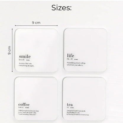 Acrylic Coaster Set of 4, 9×9 cm, Heat and Moisture Resistant Drink Coasters, Mountain Landscape Design, Acrylic for Coffee Tables Desks Dining Decor, Set of Decorative Mats