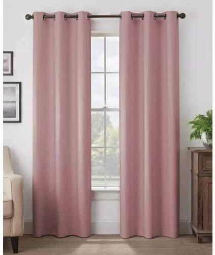 Pink Blackout Curtains - steel Grommets - thermal Insulated fabric – for room darkness – 1 panel