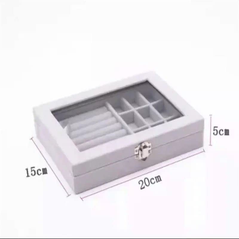 Plush Jewelry Storage Box (Gray)