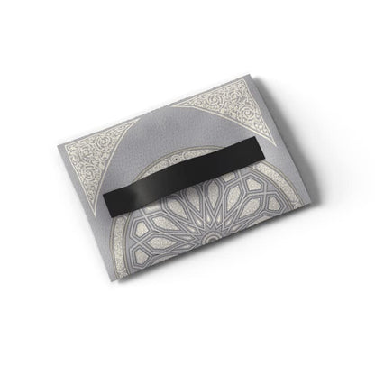Velvet Prayer Mat in a modern Grey, 68x117 cm, a luxurious Islamic rug with a chic dome design, offering a soft and comfortable foundation for your prayers and meditation