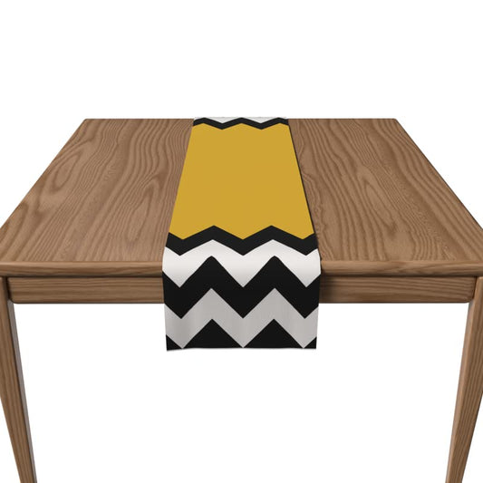 Velvet Wavy Runner, a Plush Decorative Centerpiece with a Fun and Contemporary Abstract Wave Design, 35x140 cm, Multicolor, offers a Soft Feel and a Vibrant Accent for Modern Decor