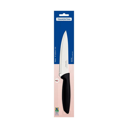 Plenus Stainless Steel Chef Knife with Handle, 6-Inch Blade, Black - Designed for High Performance and Durability, Ideal for Professional and Home Kitchens, Precision Crafted for