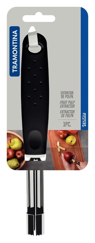 Utilità Pulp Extractor – Black Handle – Stainless Steel Tip – Compact Tool for Fruit & Juice Prep