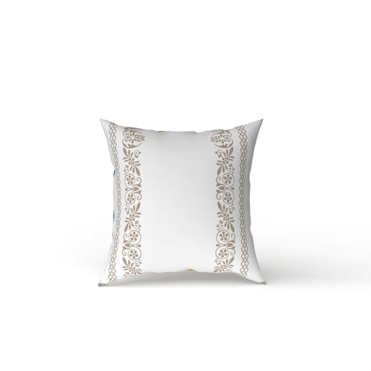 Terra Cushion Cover in a soft Cotton-Like fabric, featuring a subtle and earthy White & Beige design, 40x40 cm, a perfect neutral decorative accent for a calm and minimalist home decor