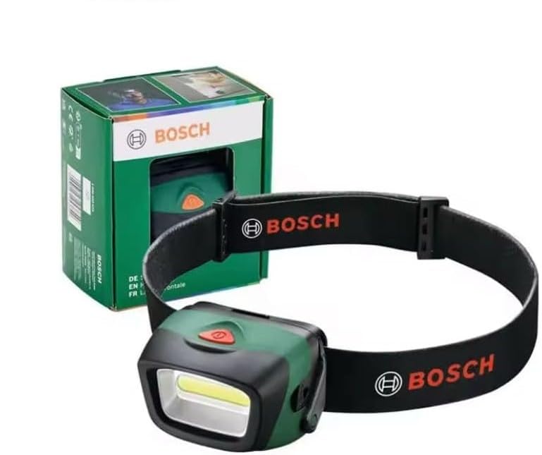 Bosch Rechargeable Headlamp for Adults with 300 Lumens USB Head Lamp with Lightweight
