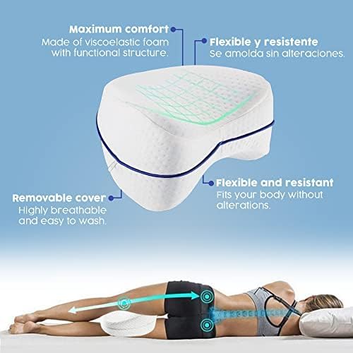 Meyson Memory Foam Pillow, Neck Pillows for Sleeping, Side Sleeping Pillow, Leg Pillow for Sleeping and Relieving Back Pain