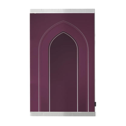 Al-Taqwa Velvet Prayer Mat, a Luxurious Islamic Rug in Purple from Soft Velvet Material, 68x117 cm, for Comfortable Prayer and Meditation, Ideal for Home, Mosque, or Travel Use