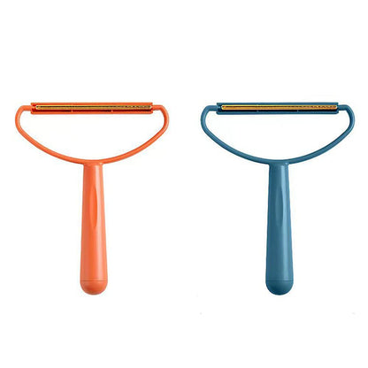 2 Pack Portable Lint Remover, Uproot Lint Cleaner, Clothes Fuzz Shaver Lint Roller for Cat and Dog Hair Removal,Removing Fabrics Clothing Furniture Balls Pilling?Orange + blue?