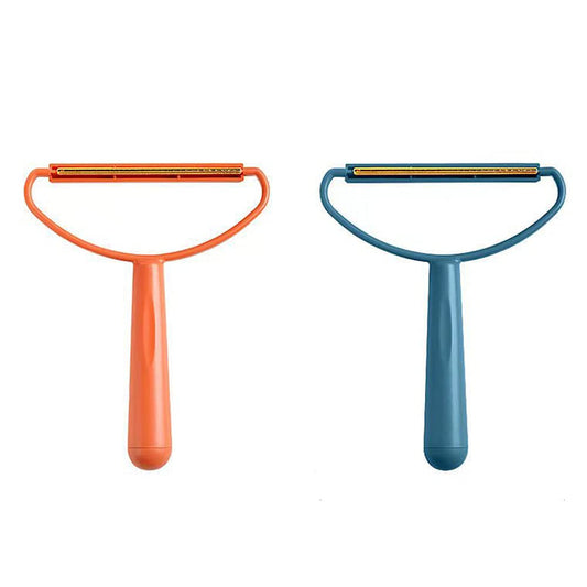 2 Pack Portable Lint Remover, Uproot Lint Cleaner, Clothes Fuzz Shaver Lint Roller for Cat and Dog Hair Removal,Removing Fabrics Clothing Furniture Balls Pilling?Orange + blue?