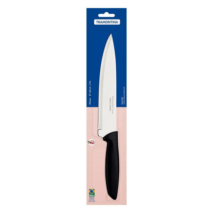 Plenus Stainless Steel Chef Knife with Handle, 8-Inch Blade, Black - Designed for High Performance and Durability, Ideal for Professional and Home Kitchens, Precision Crafted for