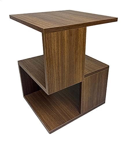 Bed Side Table in Brown, Simple Nightstand with Storage, Compact End Table for Bedroom, minimalist Bedside Cabinet with ClassicWood Finish, FunctionaLFurniture