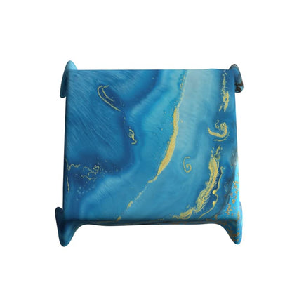 Blues Waterproof Tablecloth in a Solid Blue, a 140x140 cm Square Table Cover made from Durable Spillproof Polyester, a Versatile and Stain-Resistant Protector for Everyday Dining or Events