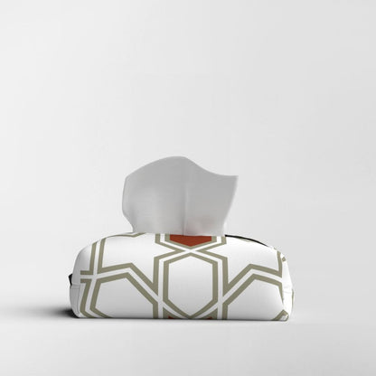 Fabric Tissue Box Cover Premium Fabric Tissue Holder With Leather Layer Inside for Home, Office, and Car Durable and Elegant Tissue Dispenser for Standard Tissue Boxes