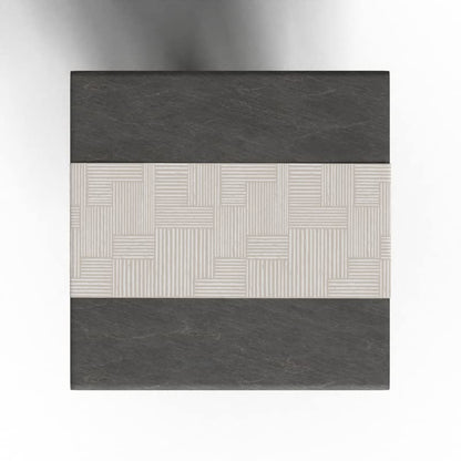 Hazel 1 Velvet Table Runner in Beige & Blue, a 35x140 cm plush decorative centerpiece with a soft and welcoming modern pattern, adds a touch of cozy luxury to your dining table decor