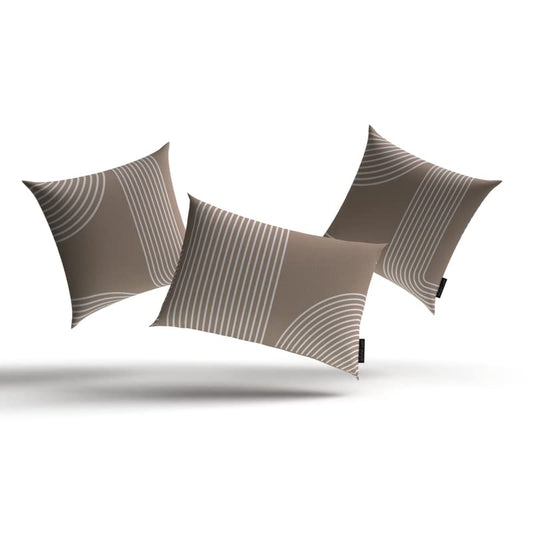 Lynn Set Canvas Cushion Cover, a durable multicolor decorative pillow with an elegant and modern abstract pattern, 40x40 cm, a versatile choice for a sophisticated and stylish home accent