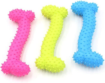 Bite Bone Shape Molar Thorn Chew Toy for Dog, 11cm