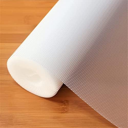 TIED RIBBONS Shelf Liner Anti Slip Skid Resistant Grip EVA Mat (1 Roll, 45 cm x 300 cm, White) for Wardobe Kitchen Bathroom Shelves Drawer Fridge Cupboard Dining Table Place Mat