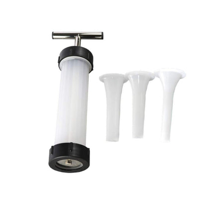 آلة حشو السجق اليدوية - صانعة سجق يدوية مزودة بثلاثة قمعات، وأداة حشو اللحوم للسجق المنزلي والسلامي والمزيد