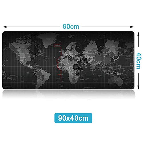 World Map Mouse Pad for PC with Non-Slip Base, Tight and Smooth, Suitable for Any Mouse, Keyboard and Laptop (Large)- Multi Color