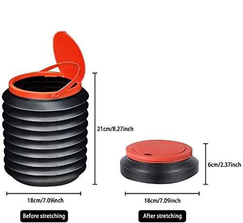 Enpei Car Folding Trash Can Table Storage Case Multifunctional Water Bucket Hanging Portable Waste Bin Garbage Can for Car