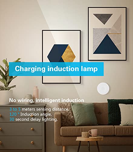 Lengenda Motion Sensor Night Light, USB Rechargeable Human Body Induction Night Lights-Anywhere Wall Light Step Light Stair Light for Bedroom/Cabinet/Kitchen/Entrance (3 Pack, White)