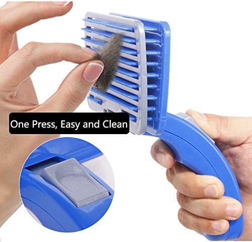 not known Pet Hair Brush, Large Hair Removal Comb for Cats and Dogs, One-press Easy Cleaning