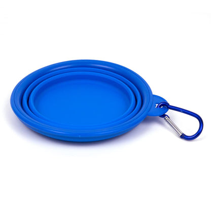 Collapsible Dog Bowl for Cats Dogs, Portable Pet Feeding Watering Dish for Walking Parking Traveling by Genki Cat… (Small, Blue)