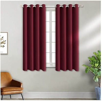 Dark Red Blackout Curtains - steel Grommets - thermal Insulated fabric – for room darkness – 1 panel