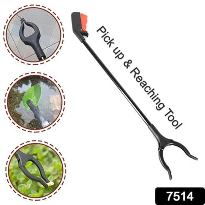 IMUU Extra Long Pickup Aid Trash Picker Upper, Heavy Duty Trash Grabber Pickup Stick, Rotating Hand, Long Pick up Helping Reach Hand Stick Claw Trash Arm Grip for Garden, Picnic (Black)