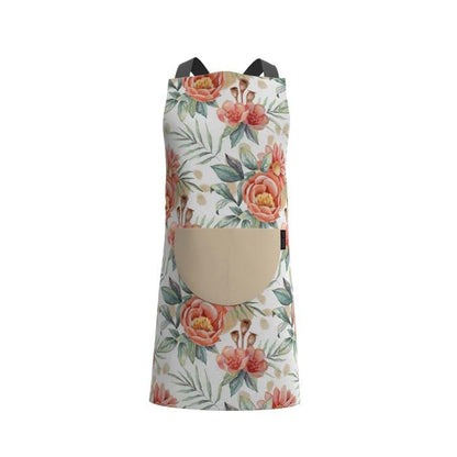 Apron, Cross-Back Design, Soft Cotton-Like Fabric, One Size, Lightweight Breathable Unisex with Front Pocket, for Cooking, and Daily Use