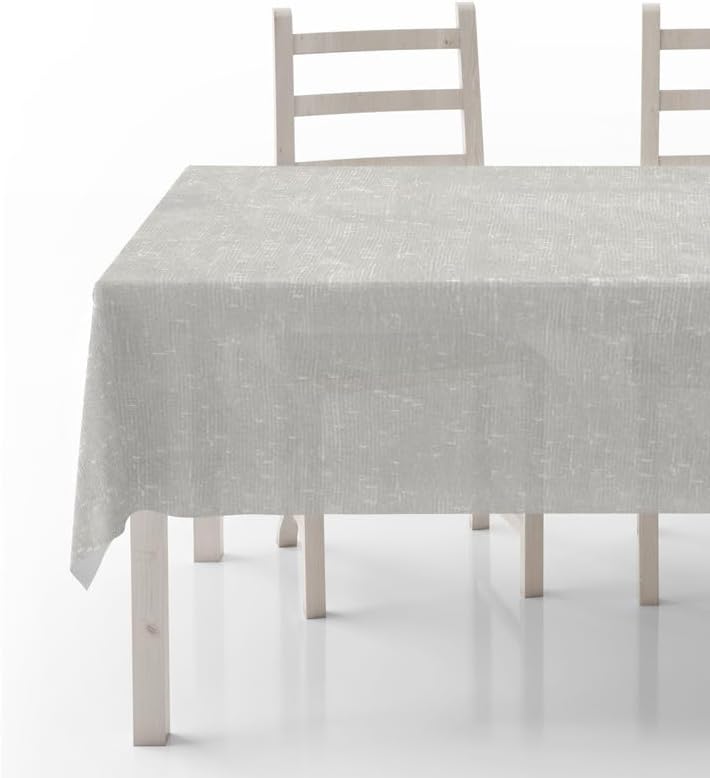 Tablecloth Set, Semi-Transparent Linen Fabric, Square Design, Lightweight and Wrinkle-Resistant, 130×130 CM Each, Set of 2, Off-White, Elegant Table Covers for Dining and Kitchen