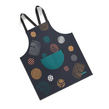Apron, Cross-Back Design, Soft Cotton-Like Fabric, One Size, Lightweight Breathable Unisex with Front Pocket, for Cooking, and Daily Use