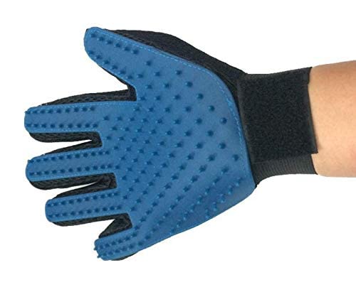 Blue pet bath beauty massage comb - right hand