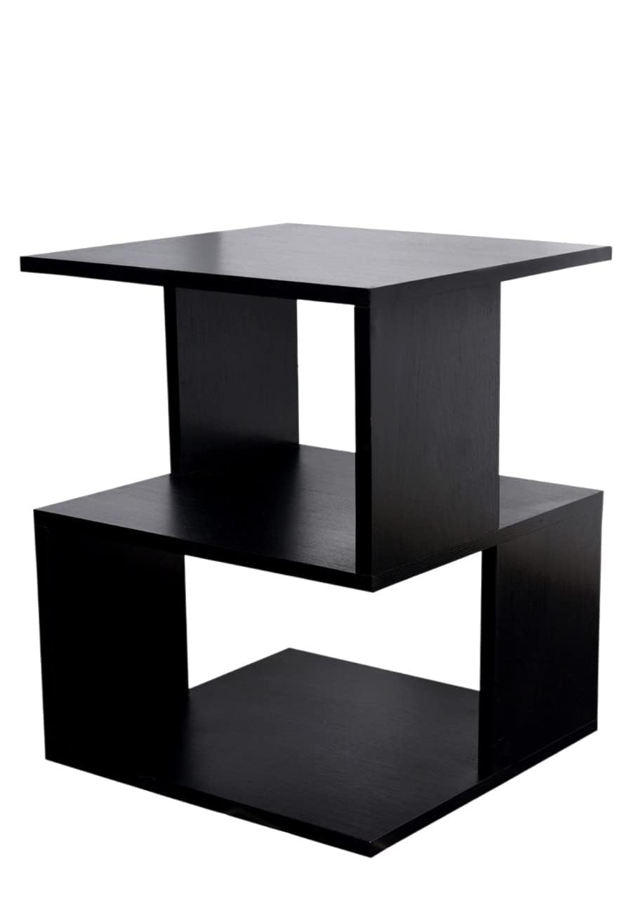 Wood Side Table with Storage Niche, Compact End Table for Living Room, minimalist Bedside Nightstand with Open Compartment, versatile Accent Furniture for SmalLSpaces