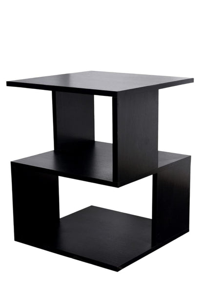 Wood Side Table with Storage Niche, Compact End Table for Living Room, minimalist Bedside Nightstand with Open Compartment, versatile Accent Furniture for SmalLSpaces