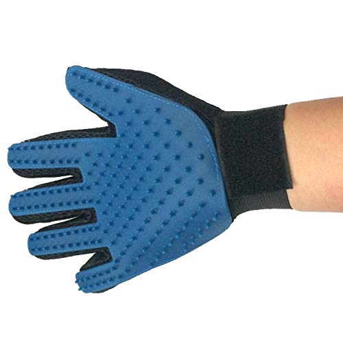 True touch cat dog beauty massage comb hair removal brush sticky hair - Blue