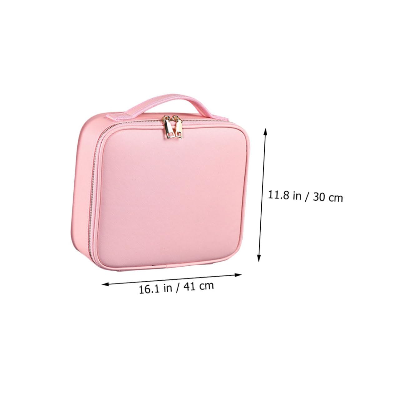 Hemoton Partition Cosmetic Bag Cosmetics Toiletry Bag Cosmetics Case Makeup Organizer Korean Cosmetics Makeup, Pink, 41x31cm