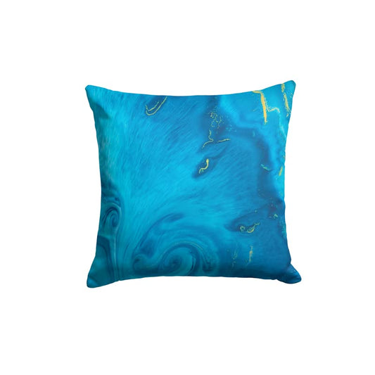 Velvet Blues Cushion Cover in a rich Blue hue, 40x40 cm, a plush and luxurious decorative pillow that adds a pop of sophisticated color and soft texture to your couch, chair, or bed