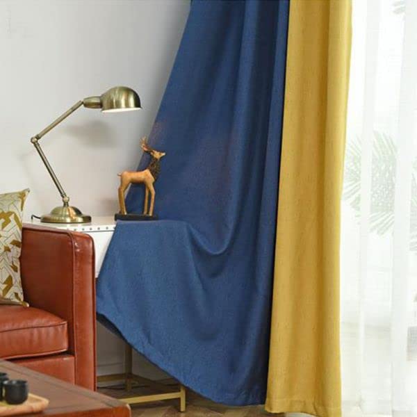 INtex CURTAINS HOUSE Velvet Sabia Modern Design Curtain â€“ Two colors With Tie-backs - 2 Piece 4 meters width (400W x 270L CM, Light Gray*Blue)