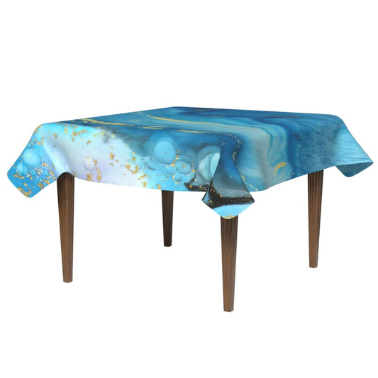 Blues Waterproof Tablecloth in a Solid Blue, a 140x140 cm Square Table Cover made from Durable Spillproof Polyester, a Versatile and Stain-Resistant Protector for Everyday Dining or Events