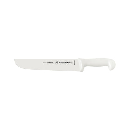 Professional 10" Carving Knife, Stainless Steel Blade, White Polypropylene Handle