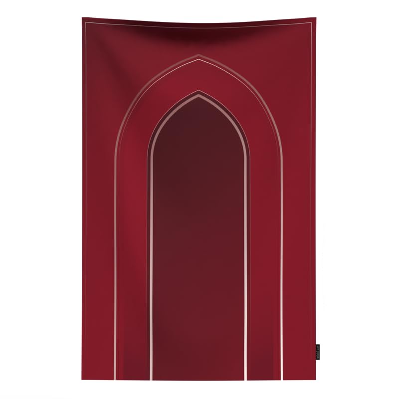 Al-Taqwa Waterproof Prayer Mat, a Durable Rug in Red made from Easy-to-Clean Material, 68x117 cm, for Comfortable Prayer, a Portable Salah Mat for Outdoor, Indoor, and Travel Use
